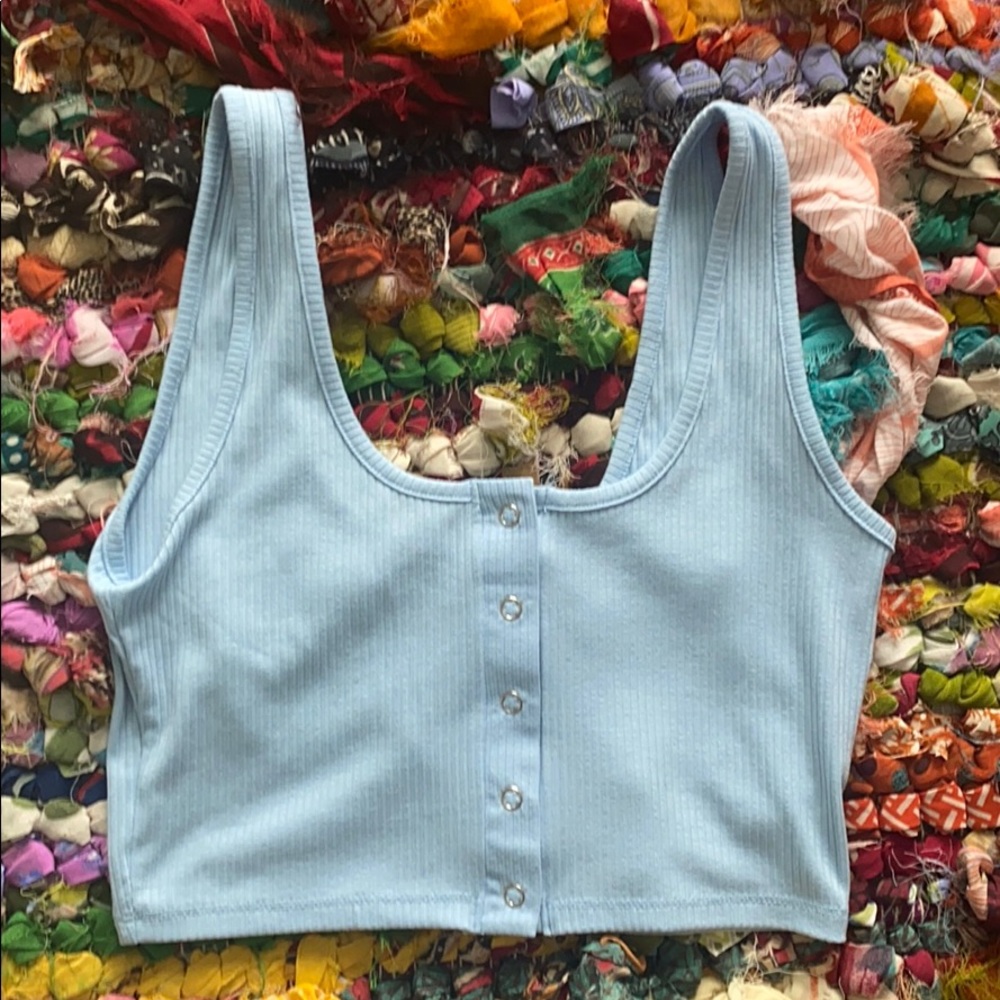Light Blue Cropped Tank